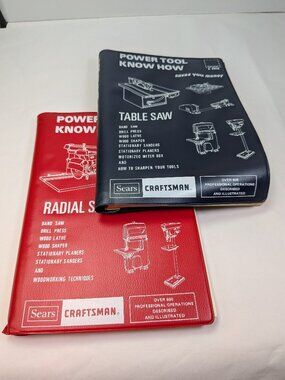 VTG 1970s Sears Craftsman Power Tool Know How Manuals Table Radial Saw (2) Books